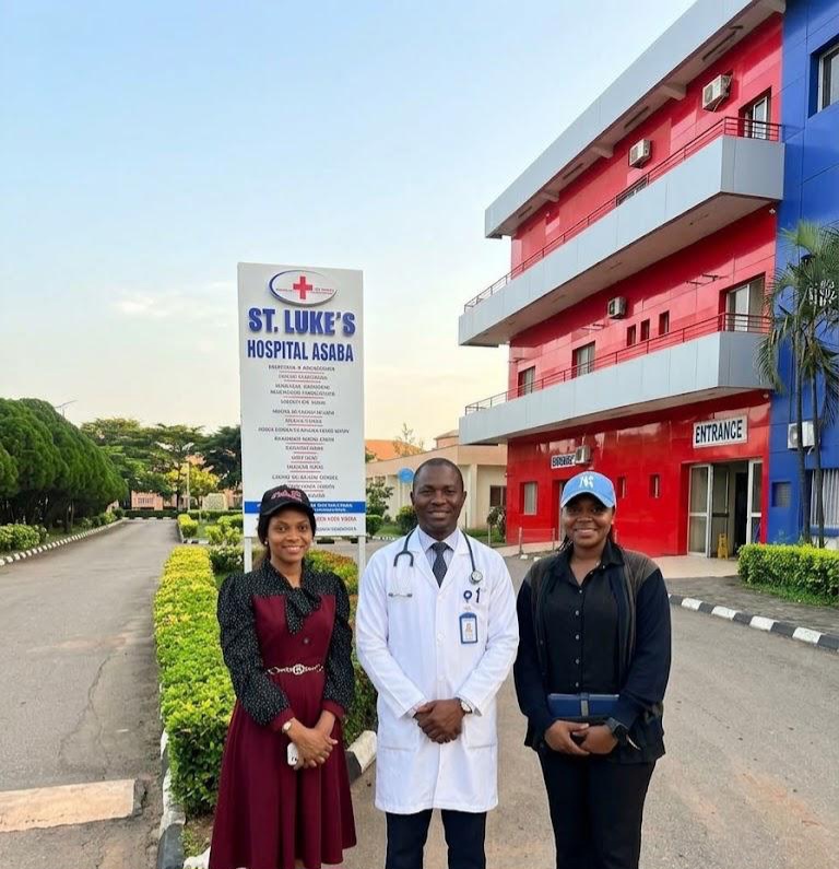 The TECHDOCARE team visiting St. Luke's Hospital, Asaba